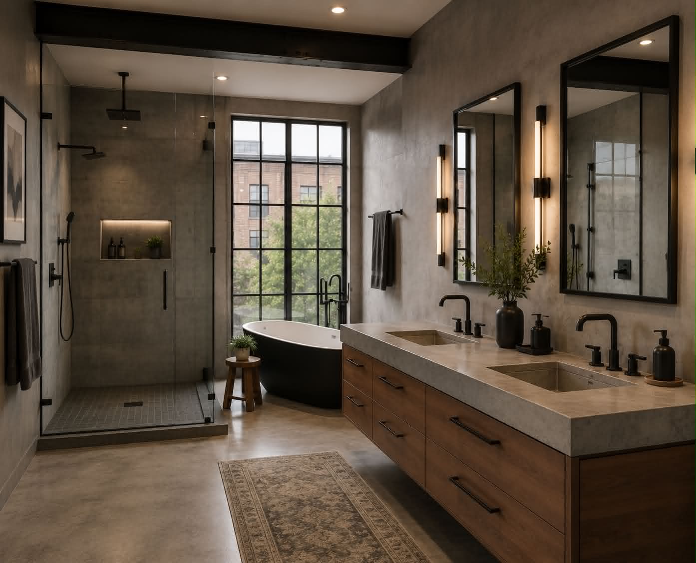 Platform West residence bathroom finish