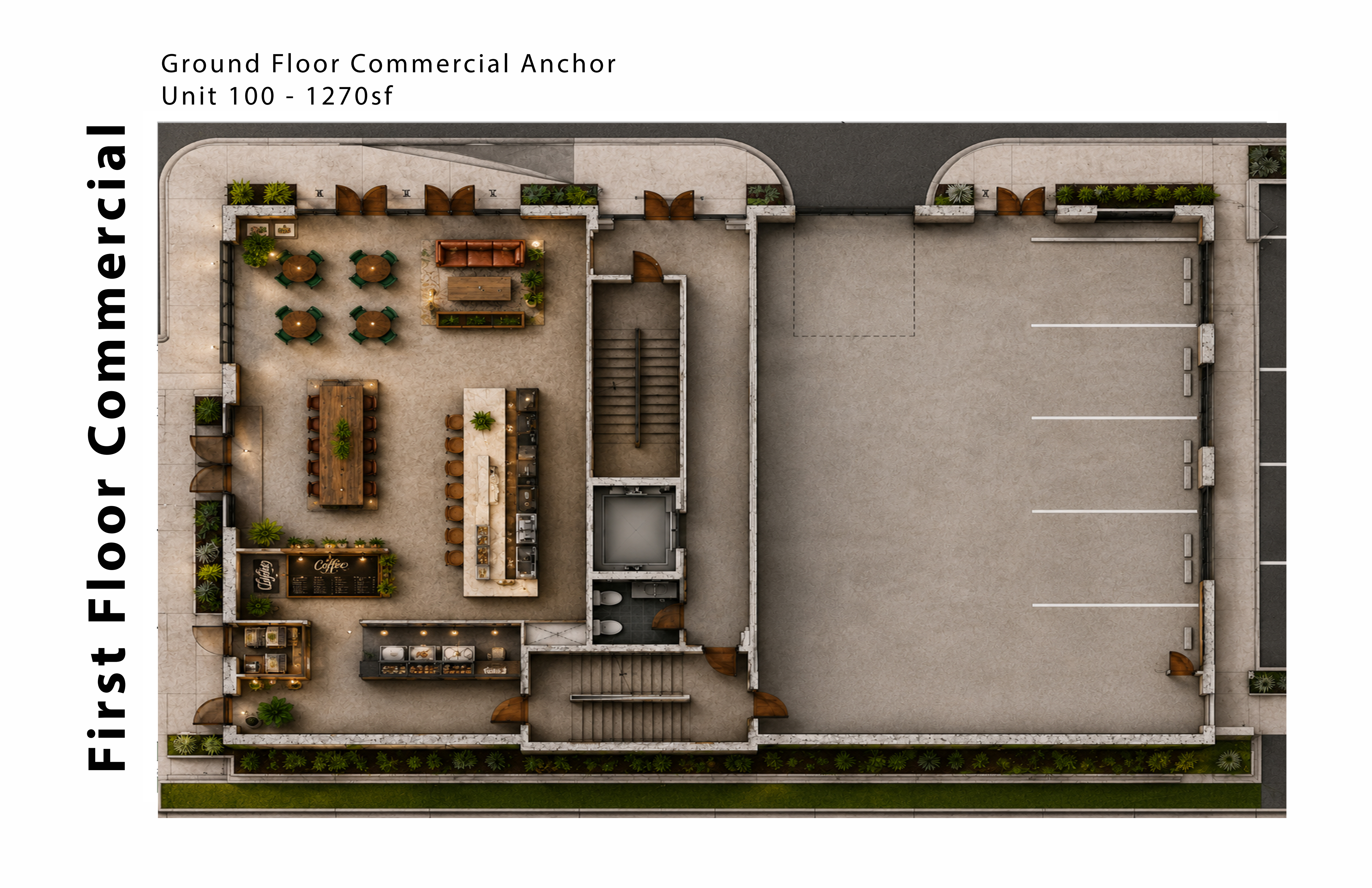 Platform West commercial isometric floor plan